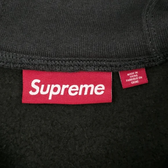 Supreme Wrapped Half Zip Hooded Black Sweater - Picture 4 of 10